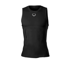 Youth Custom Black Sleeveless Rib Shirt (Compression Shirt Only)