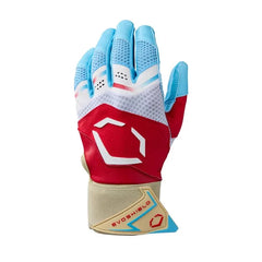 Adult X-SRZ™ Red, White & Ice Carbyne Batting Gloves With Strap