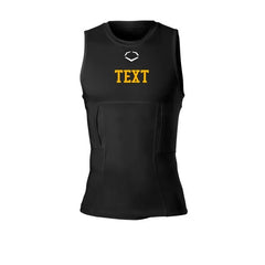 Custom Adult Black Sleeveless Rib Shirt (Compression Shirt Only)