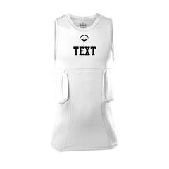 Custom Adult White Sleeveless Rib Shirt and Shields