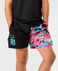 Youth Pottstown Graffiti Black Woven Short