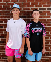 Men’s Pottstown Graffiti Pink Woven Short