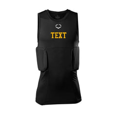 Youth Custom Black Sleeveless Rib Shirt and Shields