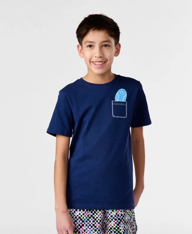 Youth On-Guard Navy Blue Graphic Tee