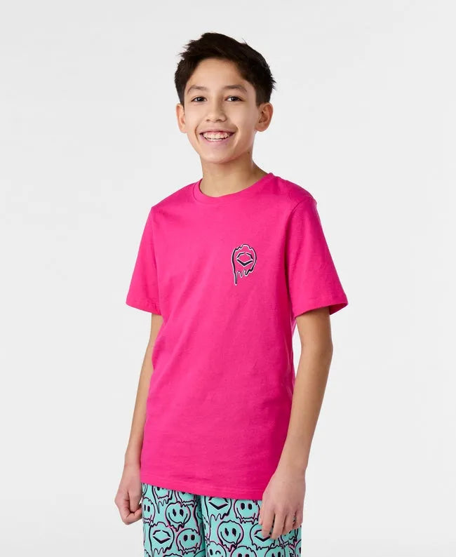 Youth Happy Melt Pink Graphic Tee