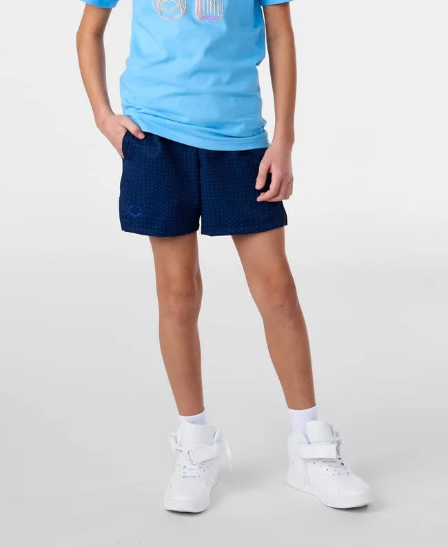 Youth Droplets Navy Blue Woven Shorts