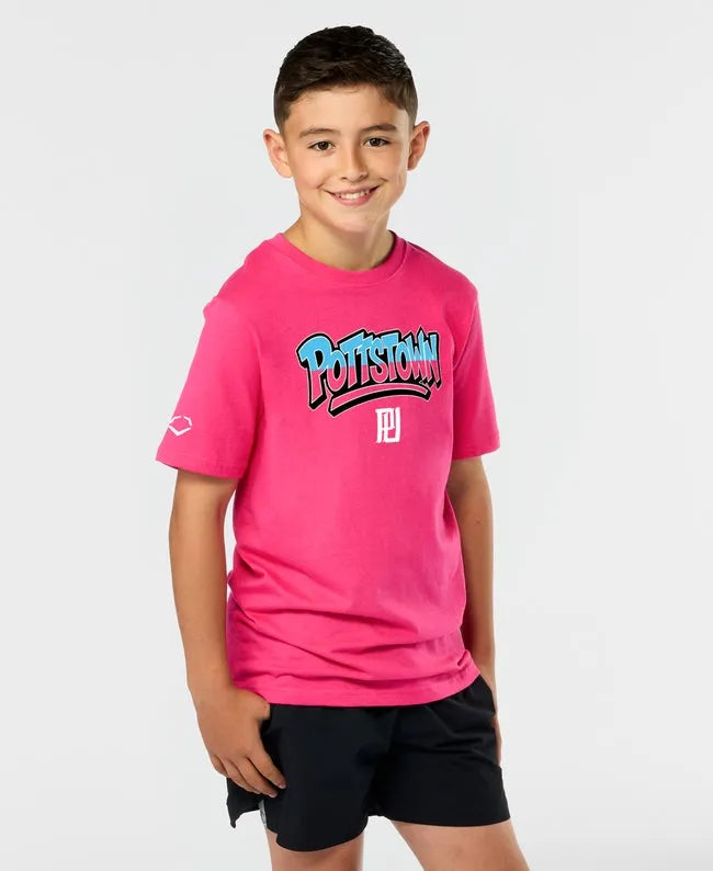 Youth Pottstown Graffiti Pink Tee