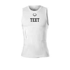 Custom Adult White Sleeveless Rib Shirt (Compression Shirt Only)